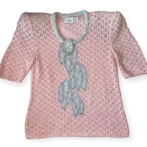 Canada’s VIVIENNE POY Rare Vintage Short Sleeve Knit Sweater